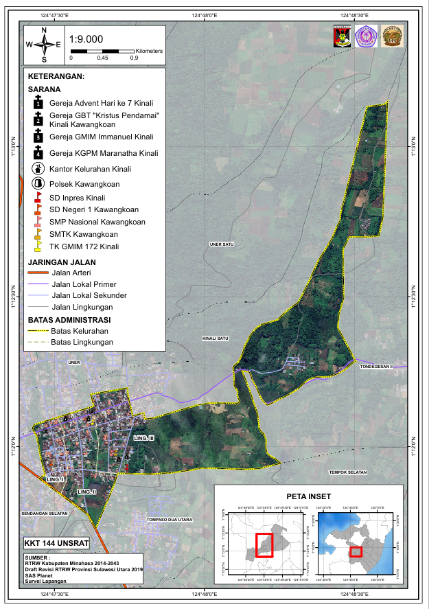 Peta Administrasi Kelurahan Kinali